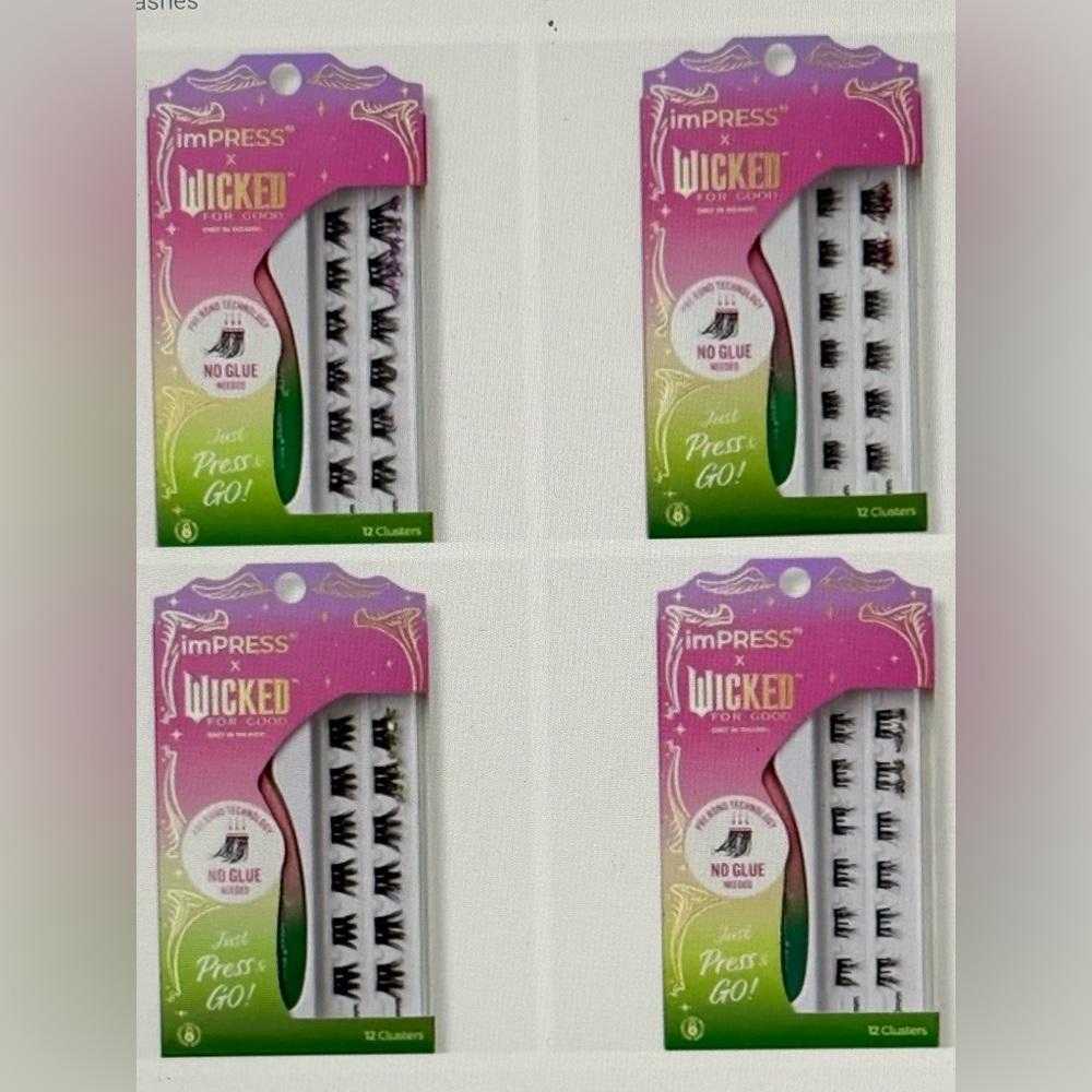imPRESS x Wicked Eyelash Clusters - Pre Bond No Glue NIB